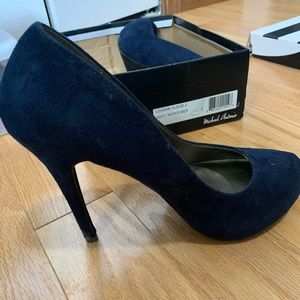 Navy Suede Heels